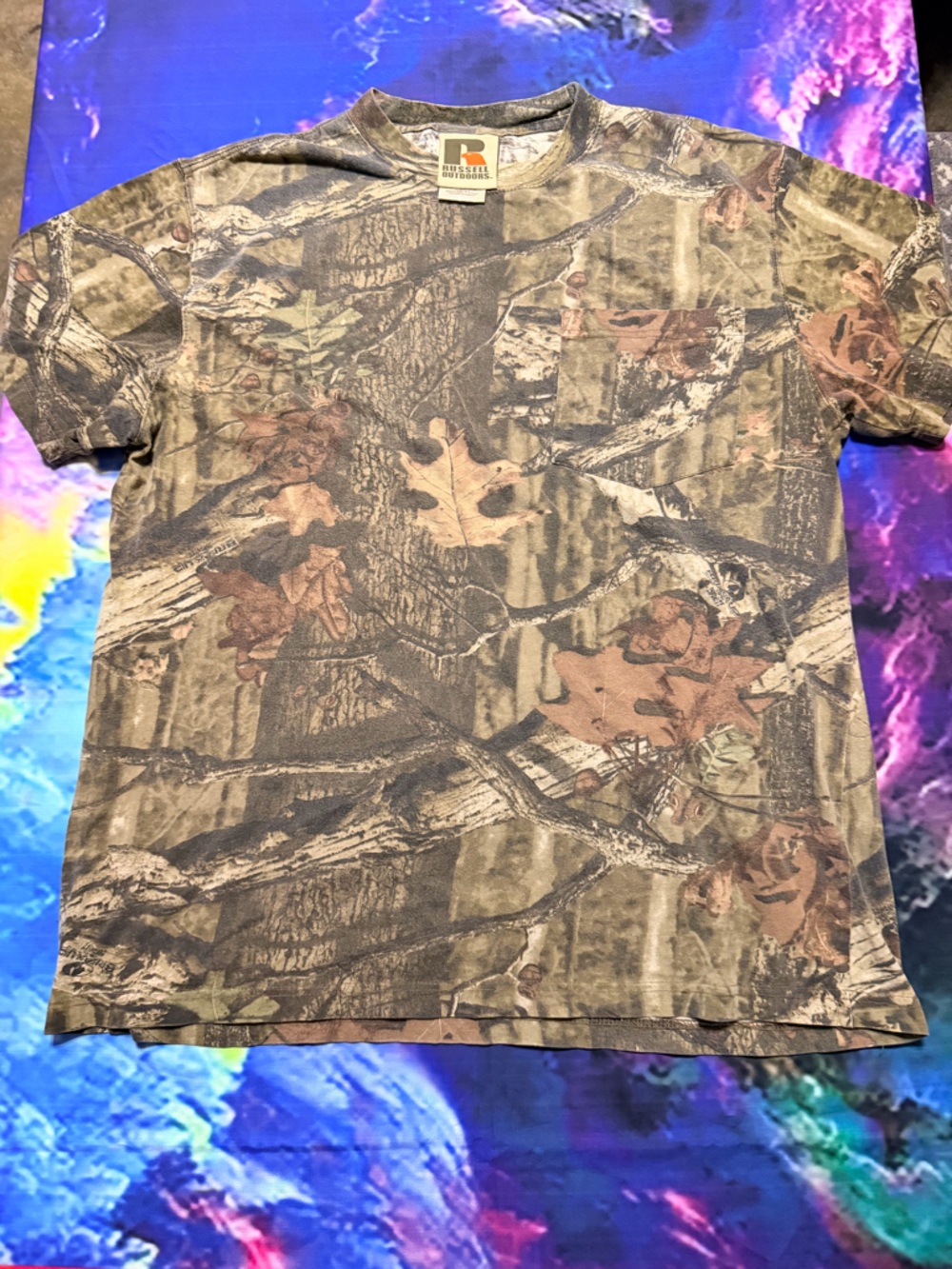 Camouflage Realtree-Style Long Sleeve Shirt - Brown/Green Break-Up